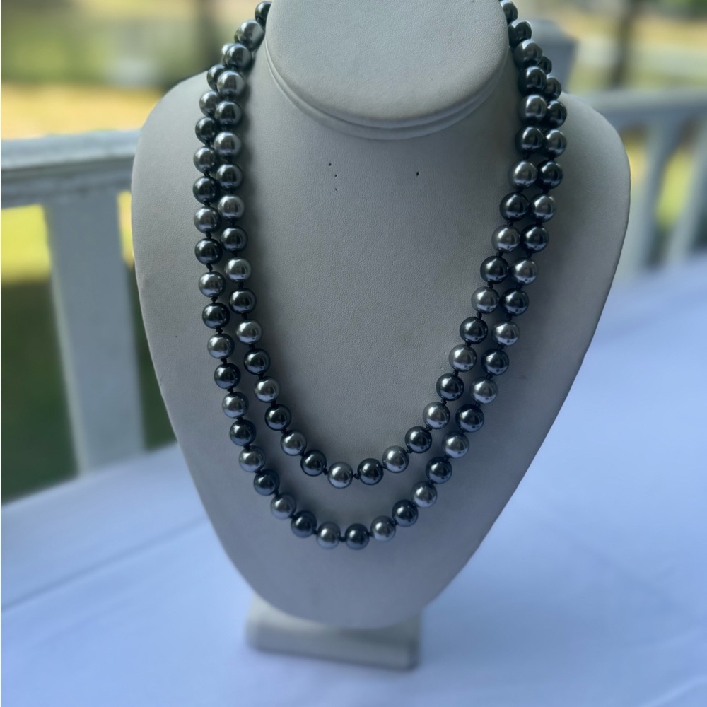 Elegant Silver Beaded Necklace